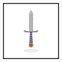 a sword that has been scratched vector