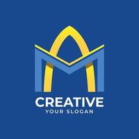 Letter AM creative logo design
