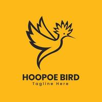 Hoope bird logo design template vector