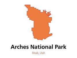 Arches National Park Outline vector