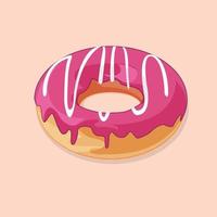 ilustración de donut dulce vector