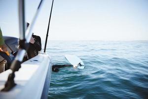 Surfboard in the water photo