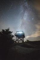 Fire lookout at night photo