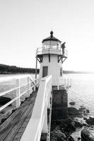 Black and white lighthouse photo
