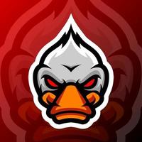 vector graphics illustration of a duck in esport style. perfect for shop or product logo