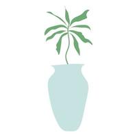 Illustration of house plant with flat style vector