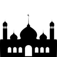 Illustration of Islamic Mosque Silhouette Vector