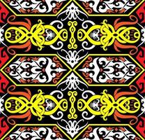 Seamless patern of dayak ethnic pattern.traditional Indonesian fabric motif.borneo pattern. vector design inspiration. Creative textile for fashion or cloth