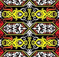 Seamless patern of dayak ethnic pattern.traditional Indonesian fabric motif.borneo pattern. vector design inspiration. Creative textile for fashion or cloth