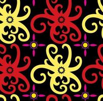 Seamless patern of dayak ethnic pattern.traditional Indonesian fabric motif.borneo pattern. vector design inspiration. Creative textile for fashion or cloth