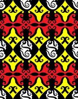 patrón sin costuras de patrón étnico dayak.motivo de tela indonesia tradicional.patrón de borneo. inspiración de diseño vectorial. textil creativo para moda o tela vector