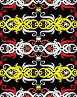 Seamless patern of dayak ethnic pattern.traditional Indonesian fabric motif.borneo pattern. vector design inspiration. Creative textile for fashion or cloth