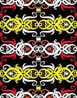 Seamless patern of dayak ethnic pattern.traditional Indonesian fabric motif.borneo pattern. vector design inspiration. Creative textile for fashion or cloth