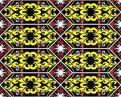 Seamless patern of dayak ethnic pattern.traditional Indonesian fabric motif.borneo pattern. vector design inspiration. Creative textile for fashion or cloth