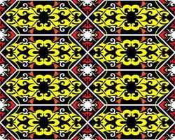 Seamless patern of dayak ethnic pattern.traditional Indonesian fabric motif.borneo pattern. vector design inspiration. Creative textile for fashion or cloth