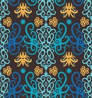 Seamless patern of dayak ethnic pattern.traditional Indonesian fabric motif.borneo pattern. vector design inspiration. Creative textile for fashion or cloth