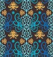 Seamless patern of dayak ethnic pattern.traditional Indonesian fabric motif.borneo pattern. vector design inspiration. Creative textile for fashion or cloth