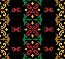 Seamless patern of dayak ethnic pattern.traditional Indonesian fabric motif.borneo pattern. vector design inspiration. Creative textile for fashion or cloth