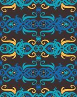 Seamless patern of dayak ethnic pattern.traditional Indonesian fabric motif.borneo pattern. vector design inspiration. Creative textile for fashion or cloth