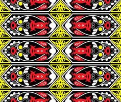 Seamless patern of dayak ethnic pattern.traditional Indonesian fabric motif.borneo pattern. vector design inspiration. Creative textile for fashion or cloth