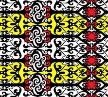 patrón sin costuras de patrón étnico dayak.motivo de tela indonesia tradicional.patrón de borneo. inspiración de diseño vectorial. textil creativo para moda o tela vector