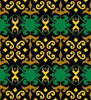 patrón sin costuras de patrón étnico dayak.motivo de tela indonesia tradicional.patrón de borneo. inspiración de diseño vectorial. textil creativo para moda o tela vector