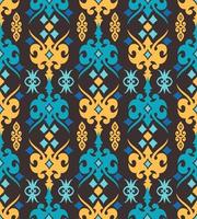 patrón sin costuras de patrón étnico dayak.motivo de tela indonesia tradicional.patrón de borneo. inspiración de diseño vectorial. textil creativo para moda o tela vector