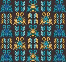 Seamless patern of dayak ethnic pattern.traditional Indonesian fabric motif.borneo pattern. vector design inspiration. Creative textile for fashion or cloth