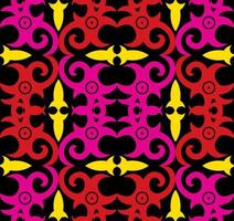 Seamless patern of dayak ethnic pattern.traditional Indonesian fabric motif.borneo pattern. vector design inspiration. Creative textile for fashion or cloth