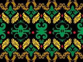 Seamless patern of dayak ethnic pattern.traditional Indonesian fabric motif.borneo pattern. vector design inspiration. Creative textile for fashion or cloth