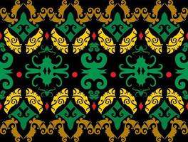 Seamless patern of dayak ethnic pattern.traditional Indonesian fabric motif.borneo pattern. vector design inspiration. Creative textile for fashion or cloth