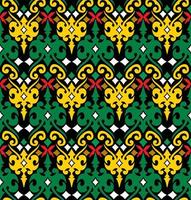 patrón sin costuras de patrón étnico dayak.motivo de tela indonesia tradicional.patrón de borneo. inspiración de diseño vectorial. textil creativo para moda o tela vector