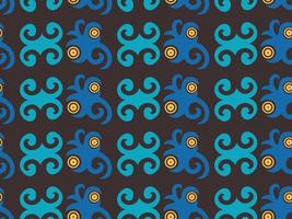 Seamless patern of dayak ethnic pattern.traditional Indonesian fabric motif.borneo pattern. vector design inspiration. Creative textile for fashion or cloth