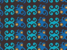 Seamless patern of dayak ethnic pattern.traditional Indonesian fabric motif.borneo pattern. vector design inspiration. Creative textile for fashion or cloth