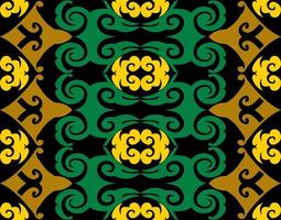 Seamless patern of dayak ethnic pattern.traditional Indonesian fabric motif.borneo pattern. vector design inspiration. Creative textile for fashion or cloth
