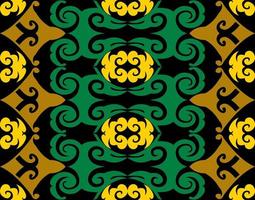 Seamless patern of dayak ethnic pattern.traditional Indonesian fabric motif.borneo pattern. vector design inspiration. Creative textile for fashion or cloth