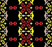 Seamless patern of dayak ethnic pattern.traditional Indonesian fabric motif.borneo pattern. vector design inspiration. Creative textile for fashion or cloth