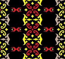 patrón sin costuras de patrón étnico dayak.motivo de tela indonesia tradicional.patrón de borneo. inspiración de diseño vectorial. textil creativo para moda o tela vector