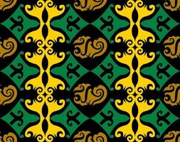 Seamless patern of dayak ethnic pattern.traditional Indonesian fabric motif.borneo pattern. vector design inspiration. Creative textile for fashion or cloth