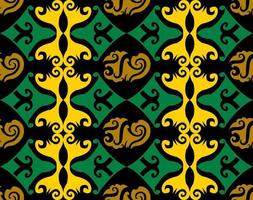 Seamless patern of dayak ethnic pattern.traditional Indonesian fabric motif.borneo pattern. vector design inspiration. Creative textile for fashion or cloth