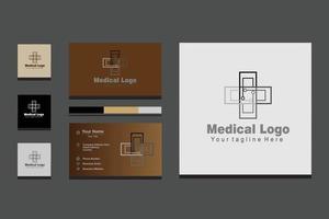 concepto de vector de logotipo de tecnología de laboratorio médico