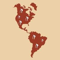 sociedad envejecida en america. vector