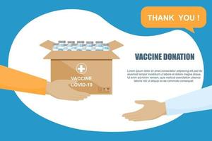 Vaccine donation background vector