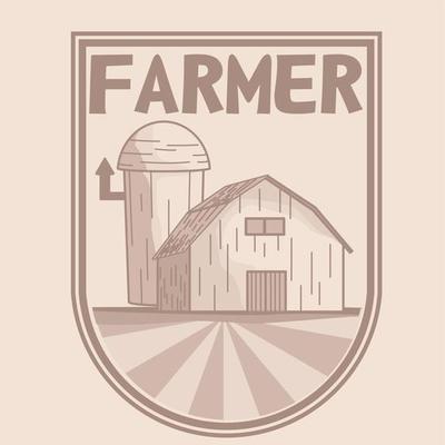 logo farming. can be used for labels, icons, logos, templates, product tags, and so on