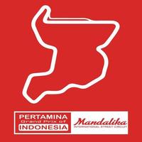 mandalika international street circuit logo design.  for various purposes with vector files