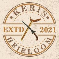 logo vintage keris, un arma tradicional de indonesia. se puede utilizar para emblemas, logotipos, iconos, plantillas, etc. vector