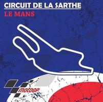 circuito de la sarthe, francia. diseño de logo. para diversos fines con archivos vectoriales vector