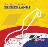 diseño del logotipo de tt circuit assen holanda. para diversos fines con archivos vectoriales vector