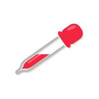 vector illustration of a laboratory sample dropper pipette icon.