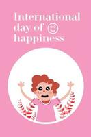 International day of happiness Vector Design